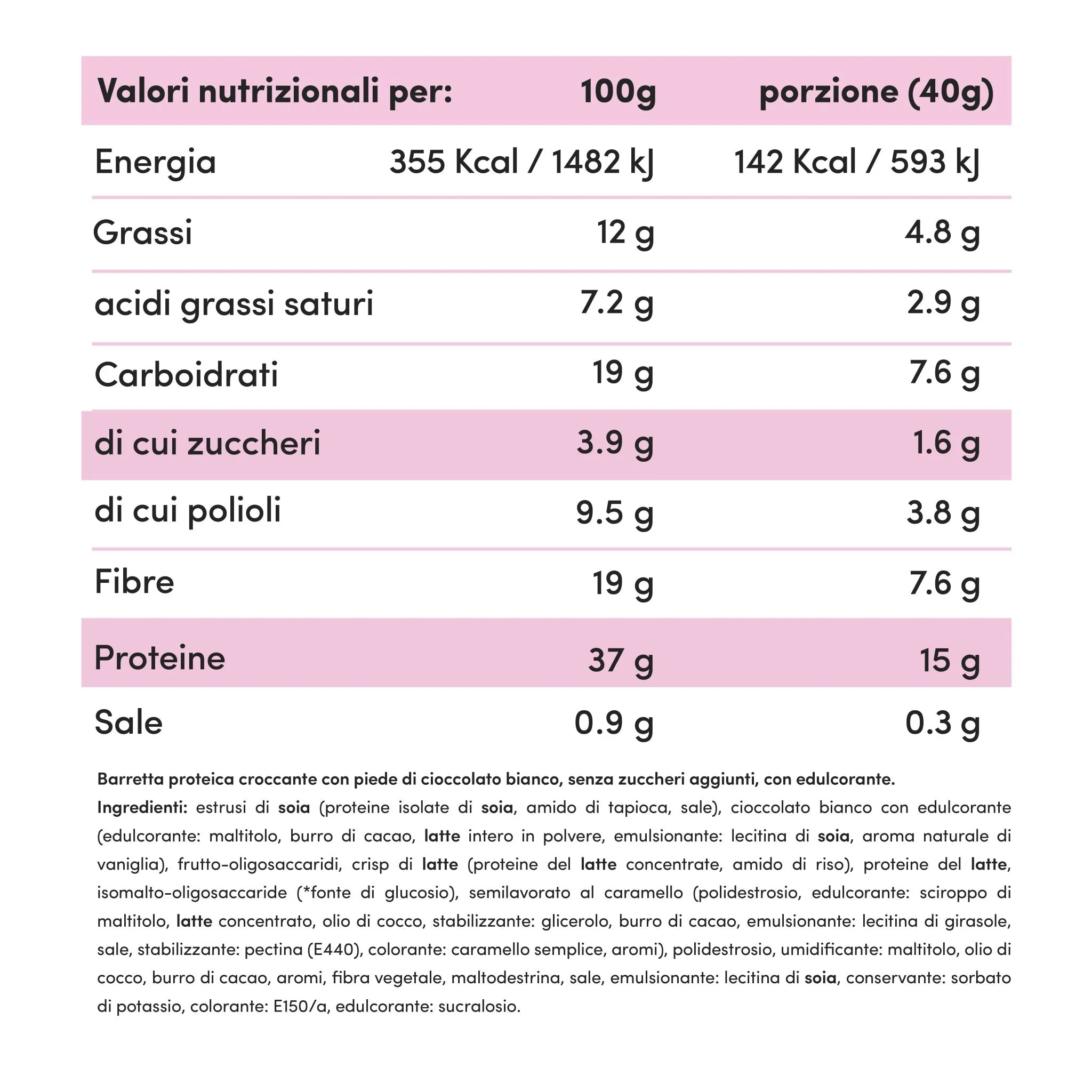 Confezione Protein Crispybar 12X40g - Image 3